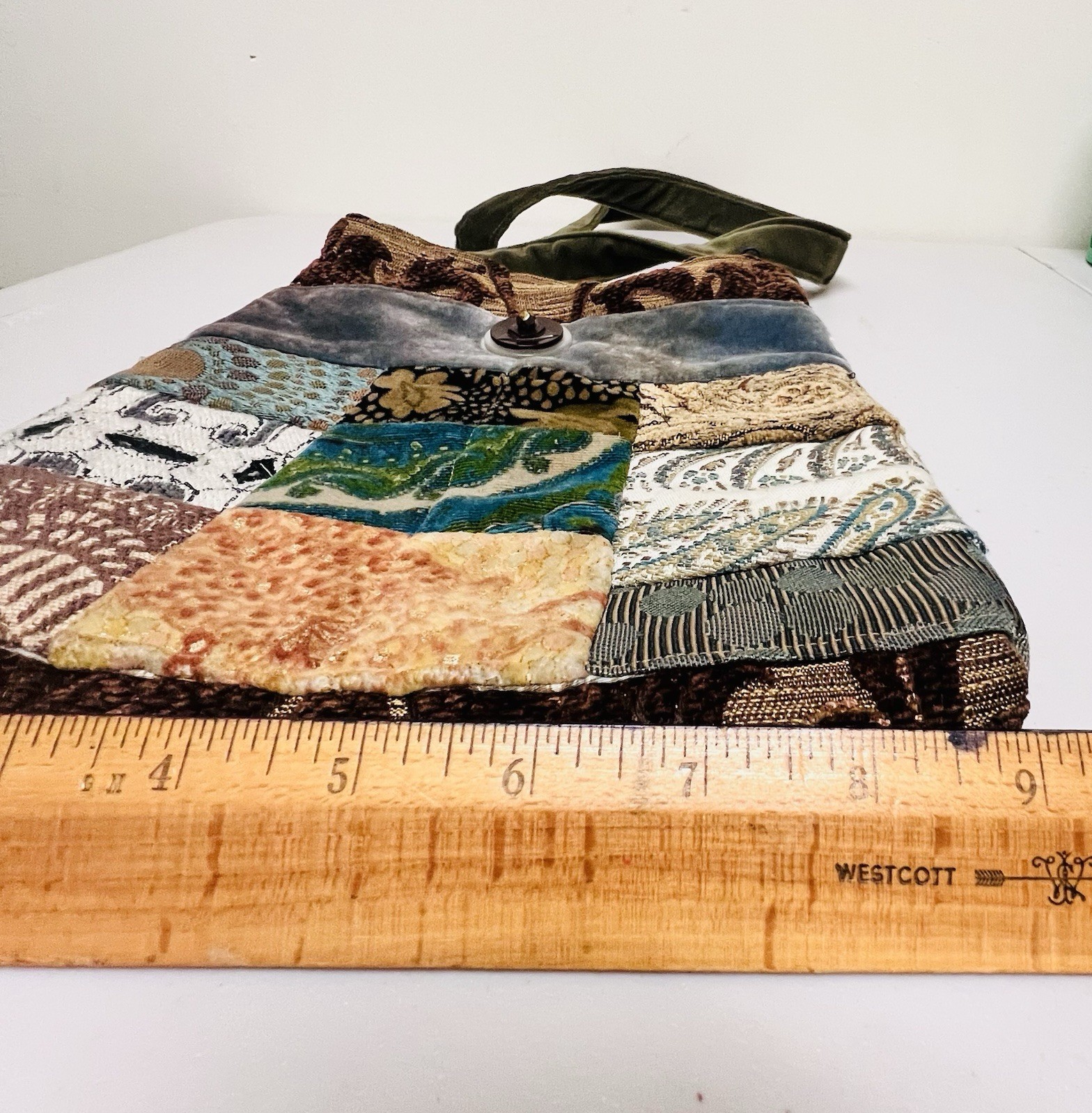 Handmade Tapestry Patchwork Quilted Crossbody Pur… - image 12