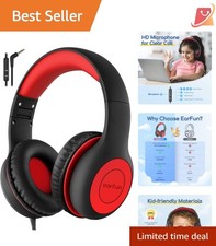 Kids Wired Headphones with Microphone 85/94dB Volume Limit Shareport Stereo