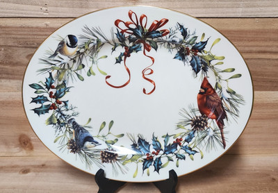 Lenox American Home Collection - Winter Greetings 13'' Oval Serving Platter