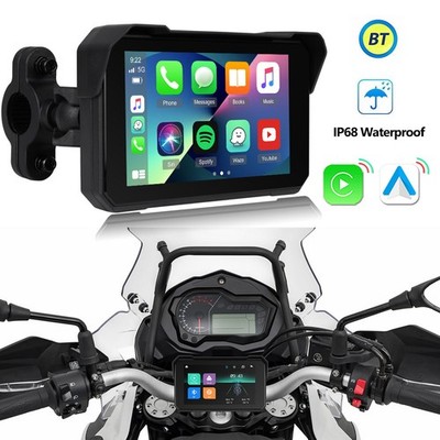 5'' Wireless CarPlay Android Auto Waterproof Motorcycle Portable Screen Navigator