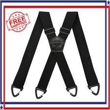 Heavy Duty Elastic Suspenders for Men Trouser Pants Braces Strap Work Belt - USA