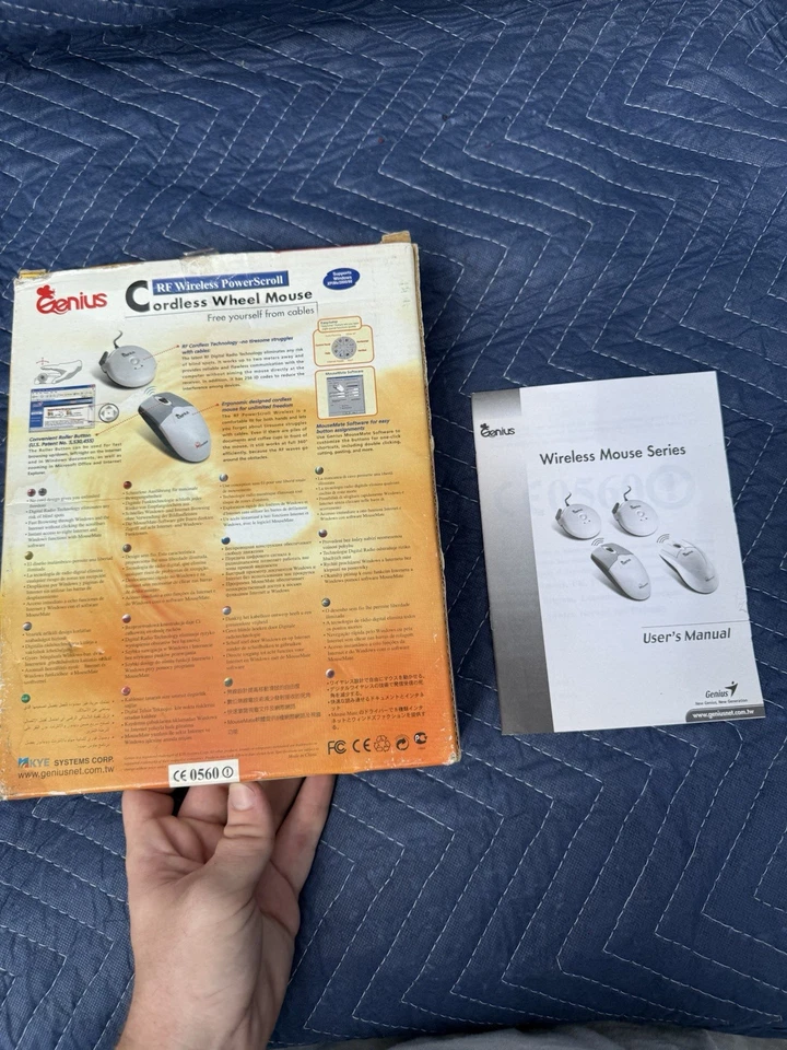 Vintage Computer Mouse Sealed Wireless Transponder Ps/2 Genius - Image 2 of 4