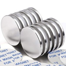 Super Strong Neodymium Disc Magnets with Double-Sided Adhesive, Powerful Perm...