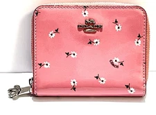 Authentic Wallet Coach Daisy Zip Around Pink w/ Black & White Daisy, Storage Bag