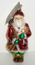 2002 WOODLAND SANTA - OLD WORLD CHRISTMAS BLOWN GLASS ORNAMENT NEW W/TAG 40028