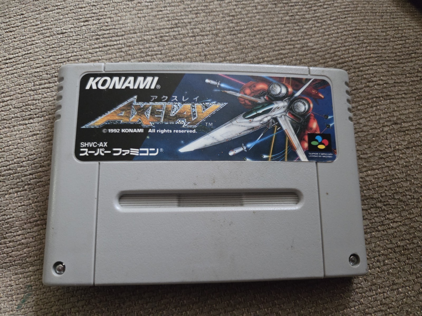 Axelay SNES KONAMI Nintendo Super Famicom From Japan