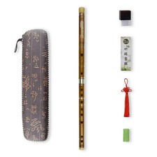 D Key Dizi Bitter Bamboo Flute for Beginners with Free Membrane  Glue  Prot...