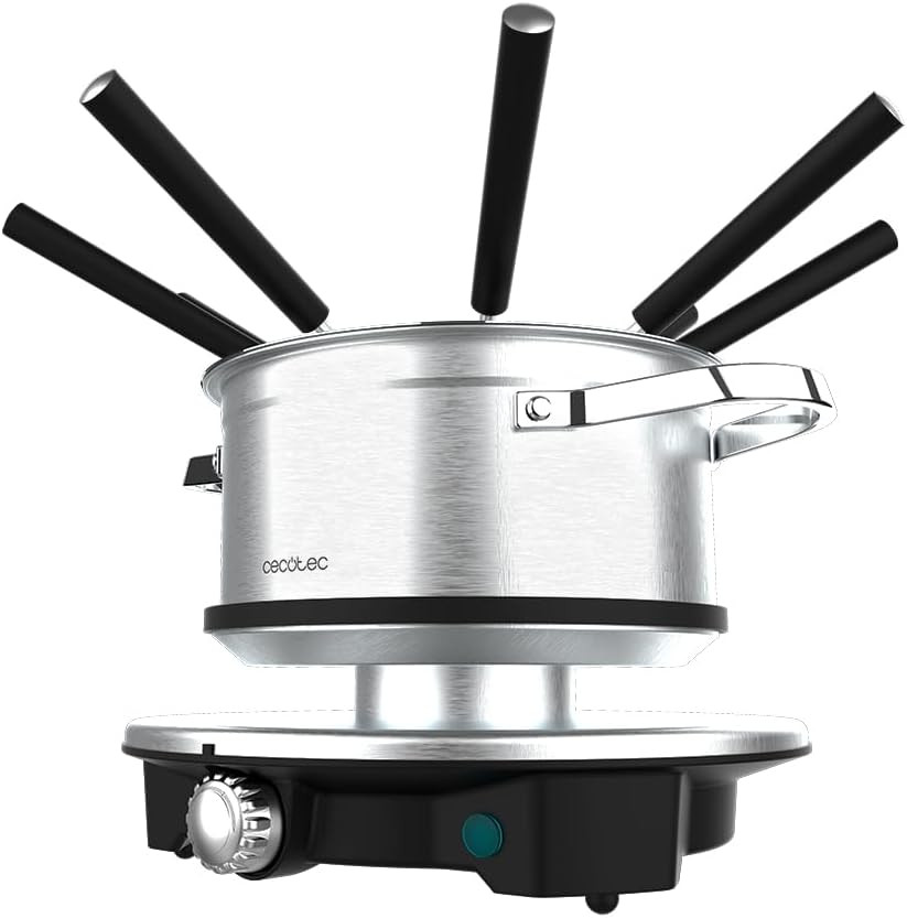 Set Fonduta Professionale Elettrica 1500W Capacità 1.7L Acciaio Inox