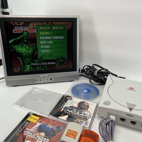 Mint Sega Dreamcast Bundle 2 Controllers 2 Memory Cards 4 Games NEW CLOCK BATT!!