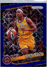 2025 Panini Prizm WNBA #136 Shey Peddy Blue Velocity Prizms