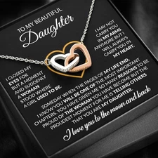 To My Daughter Necklace, Gift For Daughter From Dad, Daughter Father Necklace
