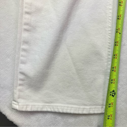 CERRADO Denim Alto Sol Acampanado Crop Tobillo Jean Blanco Talla 25 NUEVO - Imagen 13 de 16