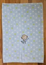 Carters Just One You Monkey Guitar Baby Security Blanket Blue Green Stars