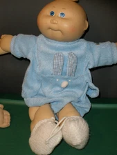 Cabbage Patch Kids Doll CPK Infant Blue Eyes, Blond Patch Hair 1985 (CPK1)