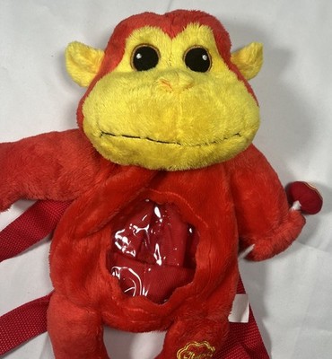 Chupa Chups Lolly Pops rot & gelb Affe Plüsch Tasche/Rucksack