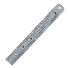 6 Inch Stainless Steel Double Side Straight Ruler Measuring Metric 15cm