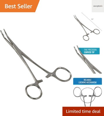 High-Quality 5.5 Inch Kelly Forceps Tweezers - Ideal for Medical and Home Tasks