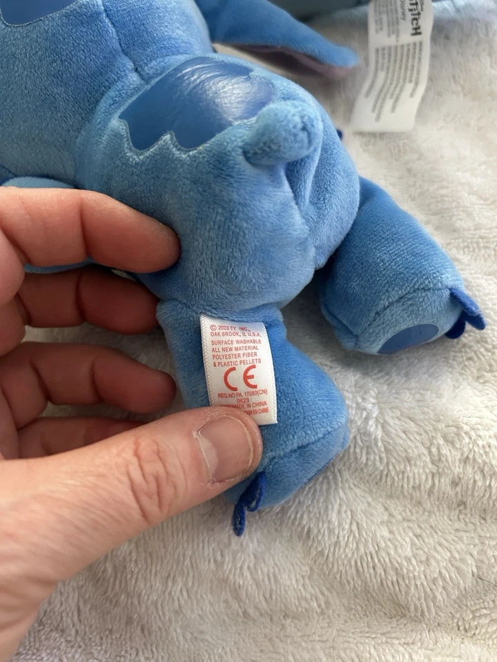 Disney Stitch TY Beanie Boos Peluche + Stitch & Angel Moneda Bolsa Maquillaje Bolsa Set Foto 4 de 4