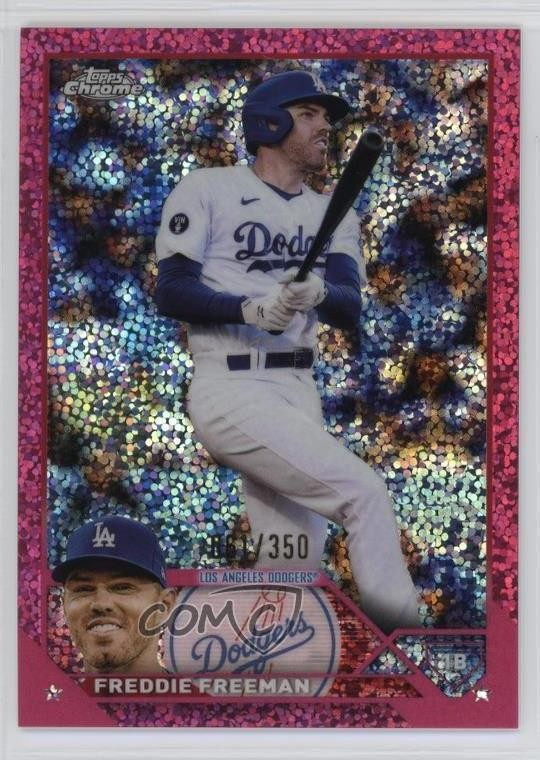 2023 Topps Chrome Magenta Speckle Refractor 61/350 Freddie Freeman #5 1t2u