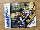 1942 - Nintendo Gameboy Manual Only - NO Color Game GBC