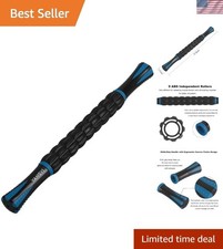 Portable Deep Tissue Massage Stick with 9 Rollers - Revitalize Your Recovery
