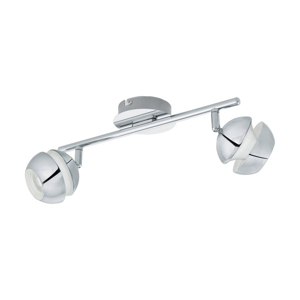 Deckenlampe Deckenstrahler Stahl In Chrom, Weiss GU10 Fassung-image