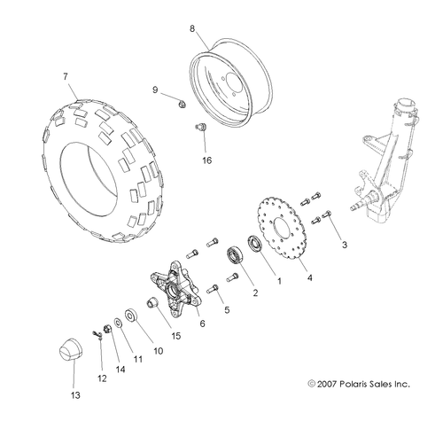 Polaris Brake Disc, 20T, Genuine OEM Part 5247961, Qty 1 - Picture 3 of 3