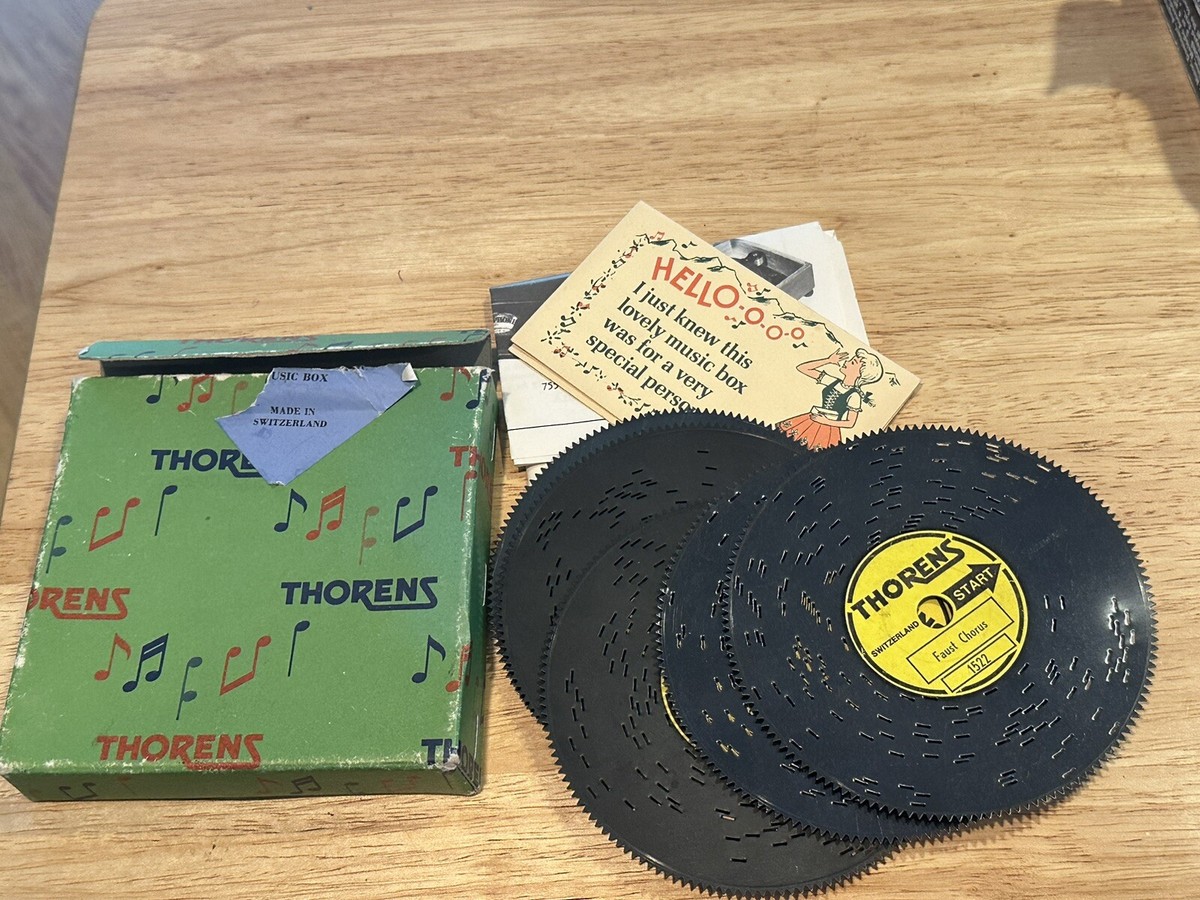 Vintage Thorens Music Discs Lot Of (5) Discs Switzerland Comes