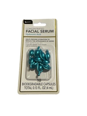 b.pure Concentrated Facial Serum Hyaluronic Acid 10 Capsules 0.13 FL Oz (4 mL)