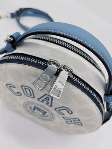 Coach CB870 Canteen Crossbody In Signature Canvas Varsity Motif Chalk Indigo NWT - Picture 6 of 12