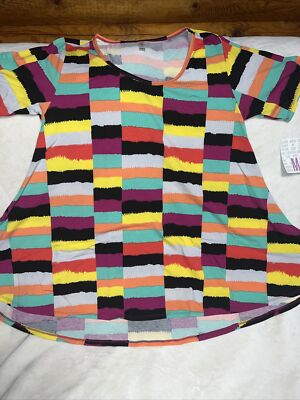 Lularoe Medium Perfect T/12-18   Bright Rectangular Aztec Tribal Southwest New