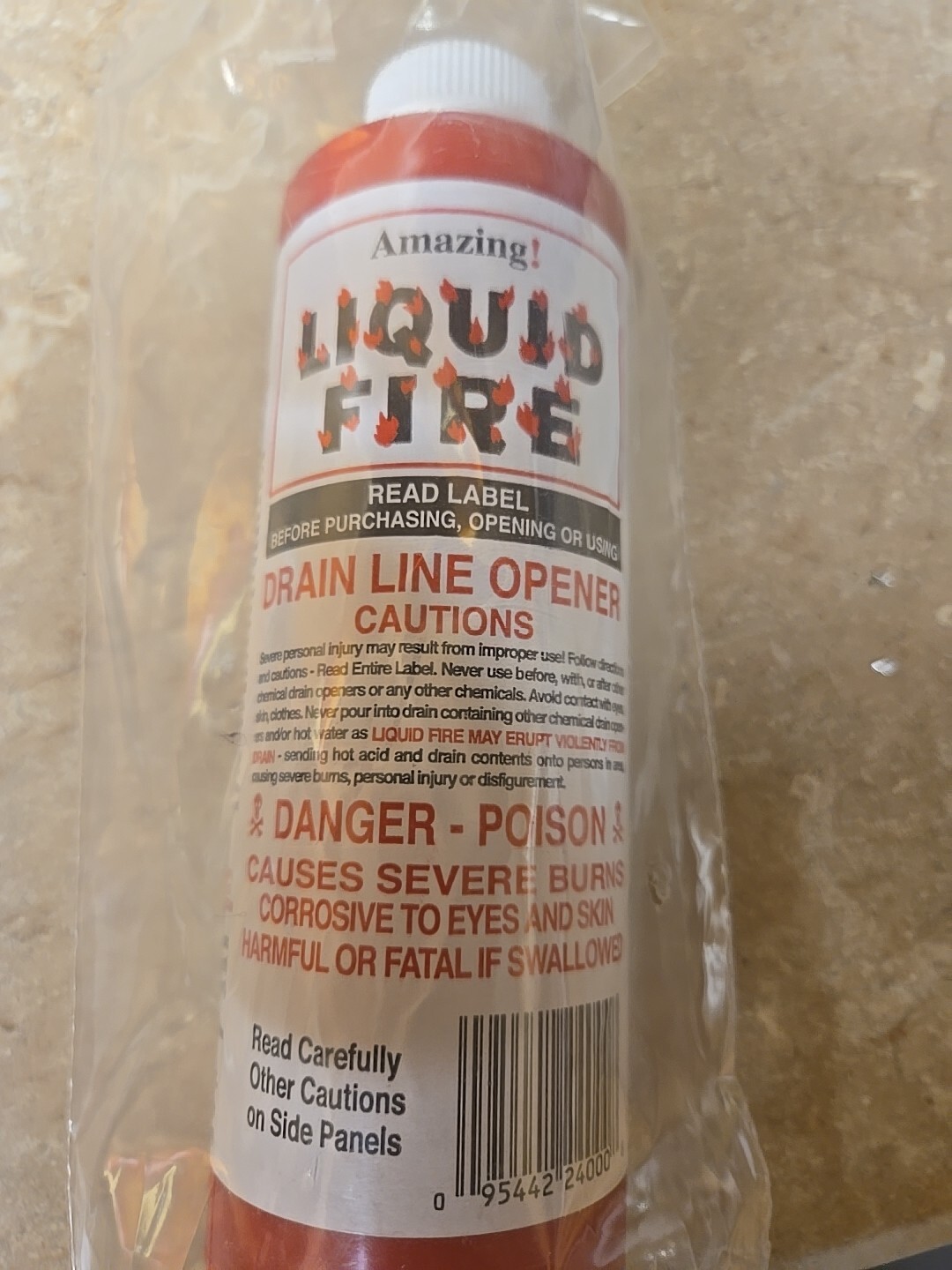 Liquid Fire Drain Line Opener 16 Oz Dissolves Clogs, Free Drains eBay