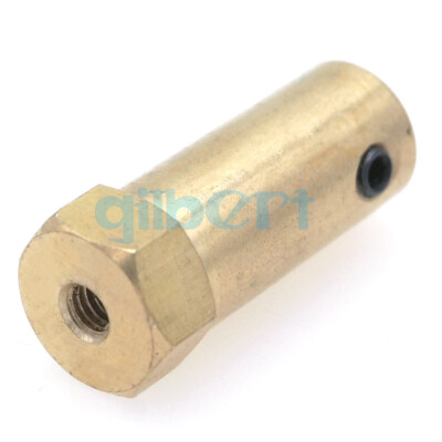 4pcs Hole Dia 3-8mm Brass Extended Hex Shaft Tire Connector DIY Model Motor