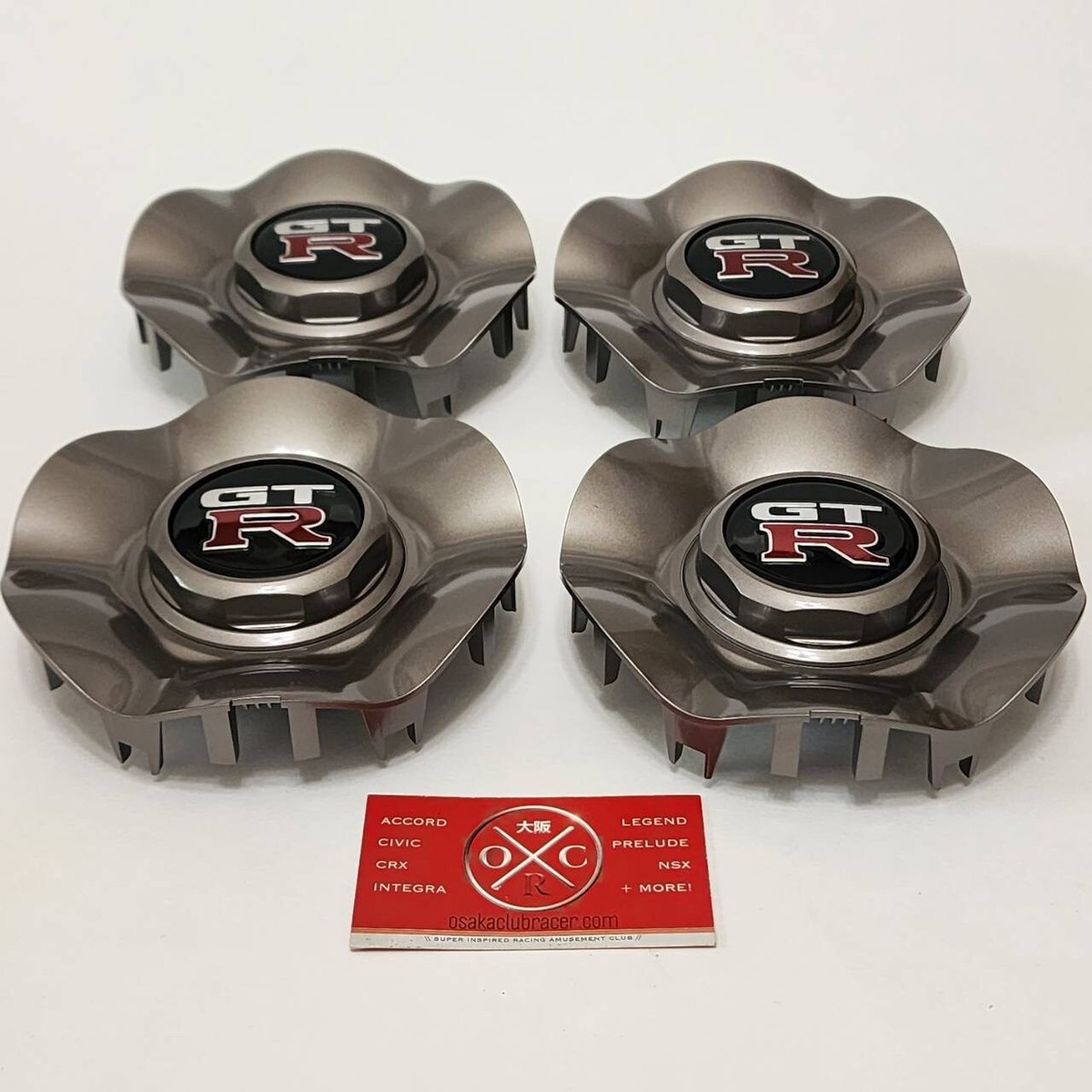 New Genuine 4X OEM R34 Nissan Skyline GT-R Wheel Center Cap JDM
