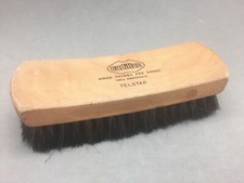 Cadillac Brand Horsehair Bristle Shoe Brush Vintage Wood Handle 6.75" Shine