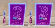 2 Vial VIVA LA JUICY NEON by Juicy Couture for Women 0.05 oz 1.5ml EDP Spray NEW