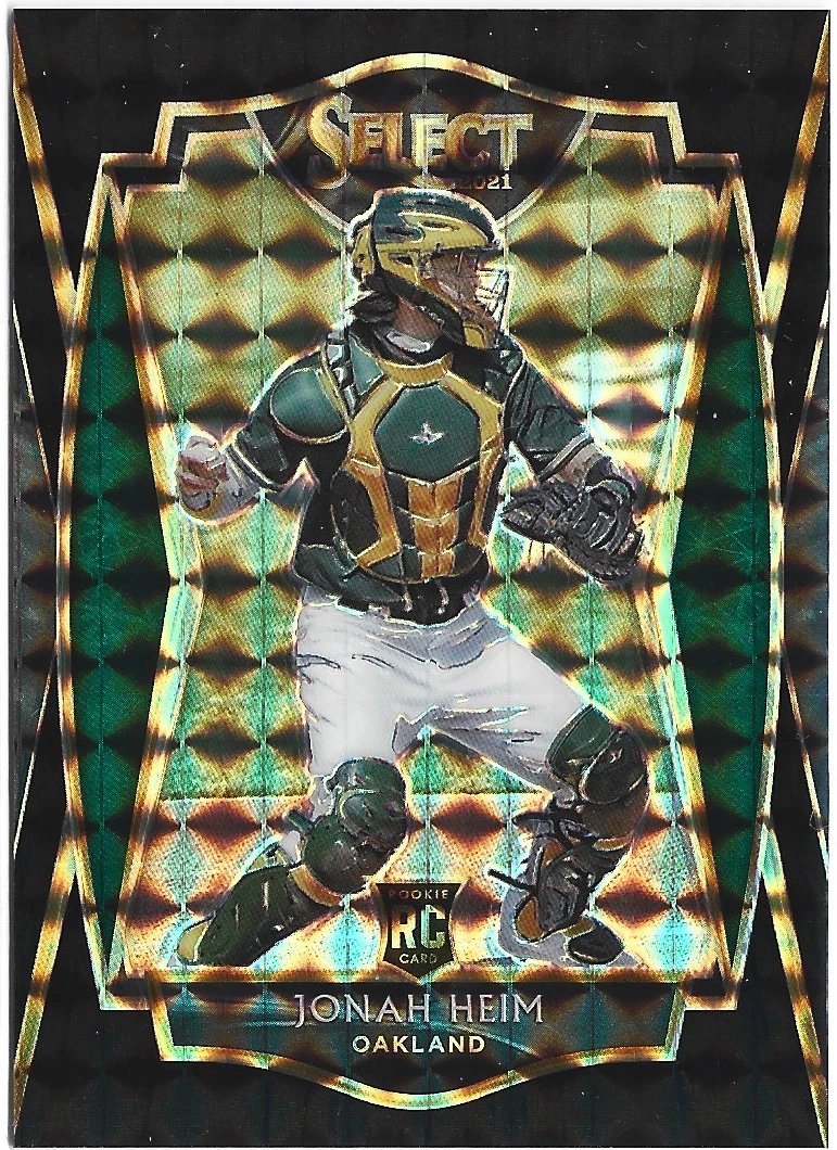 JONAH HEIM 2021 PRIZM SELECT FINITE BLACK REFRACTOR SP RC 1/1 TEXAS RANGERS!