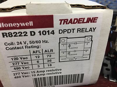 Relais Honeywell R822D1014 DPDT 24VAC 50/60Hz - Occasion En Bon état