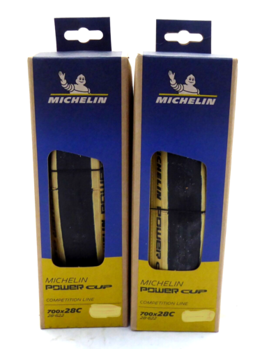 Michelin Power Cup, Clincher, X-Race, 700x28, Tanwall, PAIR - Afbeelding 1 van 1