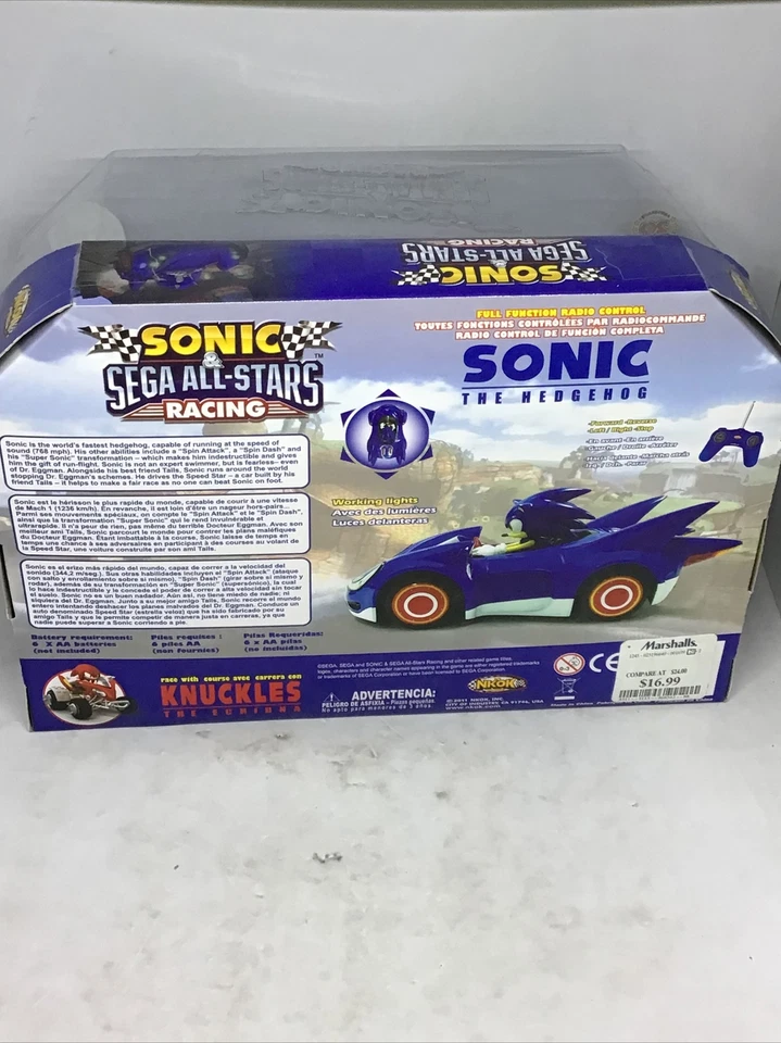 NIB 2011 NKOK,Inc. Sonic & SEGA All-Stars Racing Remote Control Race Car *RARE* - Image 4 of 4