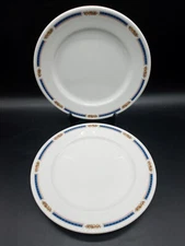 2 O.P.Co Syracuse China 3-k Restaurant Ware 9 3/4" Dinner Plates