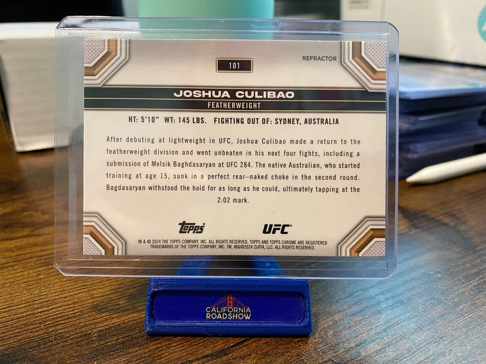 2024 Topps Chrome UFC Joshua Culibao Refractor #101 - Image 2 of 2