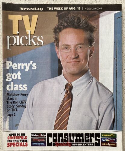 Matthew Perry Ron Clark Story Local TV Guide Newday August 13 2006 LI NY Edition - Afbeelding 1 van 2