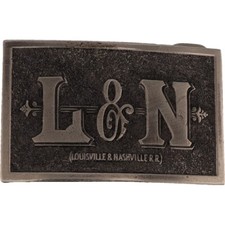 Louisville Nashville Railroad Ln Railway Locomotive Train 70 Nos Vtg Belt Buckle