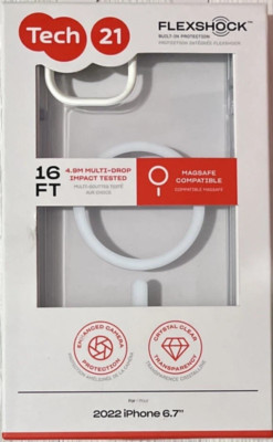 NEW Tech21 EvoCrystal MagSafe Case for iPhone 14 Plus / 15 Plus, Clear