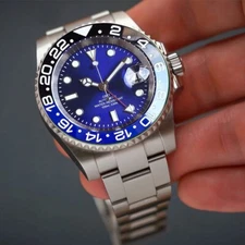 Tandorio NH34A GMT 20ATM 40mm Sapphire Blue Automatic Mechanical Men Wristwatch