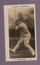 PATTREIOUEX FAMOUS CRICKETERS 1926 RP cigarette card - # C.3 W W ARMSTRONG