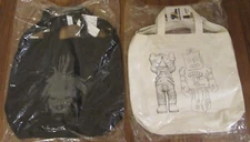 Uniqlo Kaws Warhol 2-Way Tote Bag Black Off White Lot Brand New Free U.S. S&H