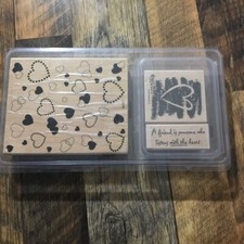 Stampin up Listen with the heart 3 pc stamp set new in case valentines