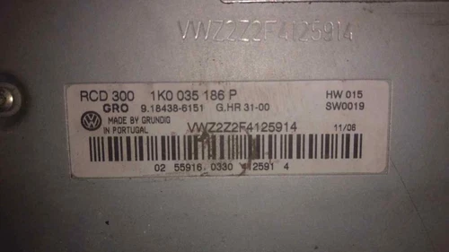 1K0035186 Sistema Audio/Radio Cd para VOLKSWAGEN PASSAT VARIANT (3B6) * 247418 - Imagen 3 de 3